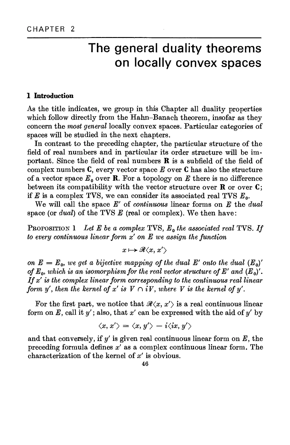 Chapter 2 The general duality theorems on locally convex spaces