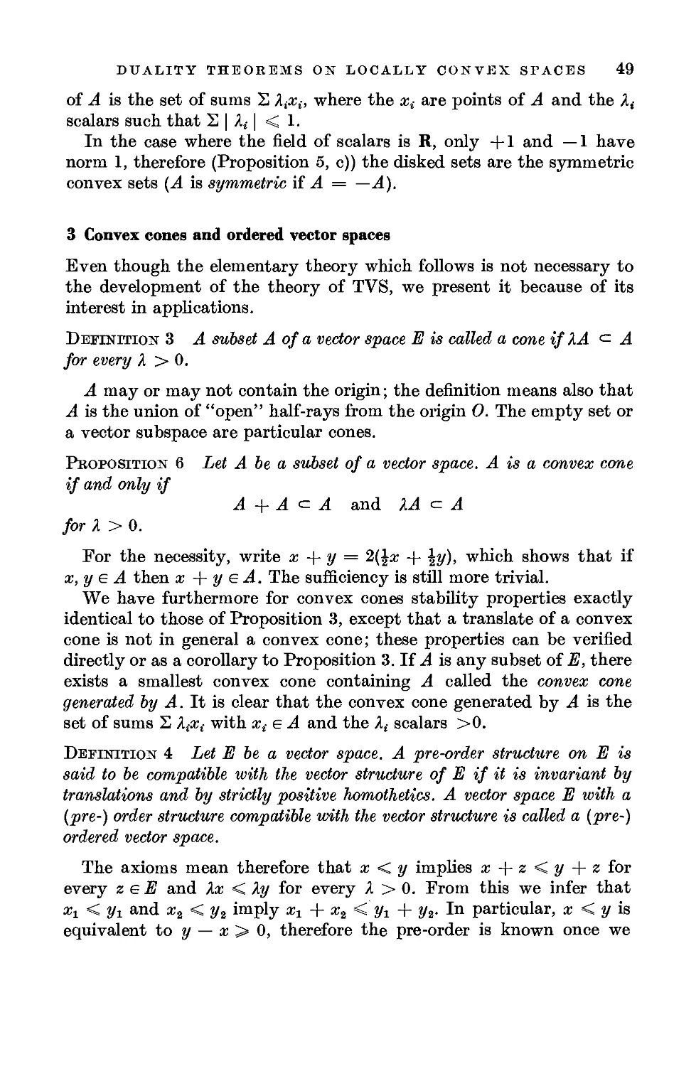 3. Convex cones and ordered vector spaces