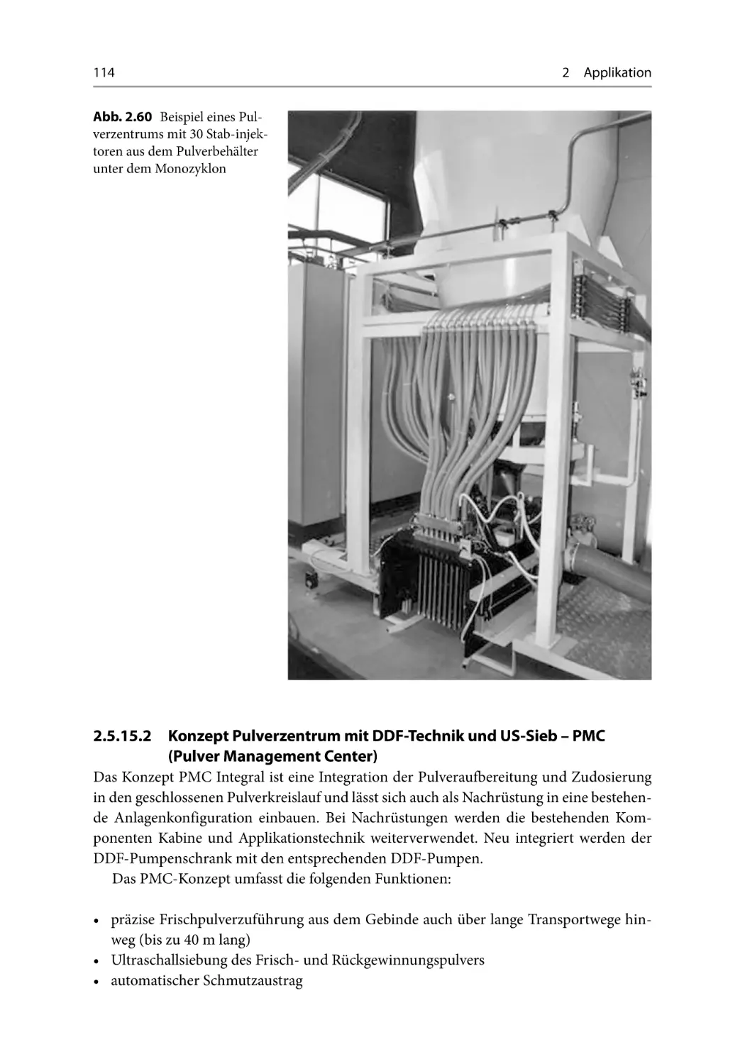 2.5.15.2  Konzept Pulverzentrum mit DDF-Technik und US-Sieb - PMC (Pulver Management Center)