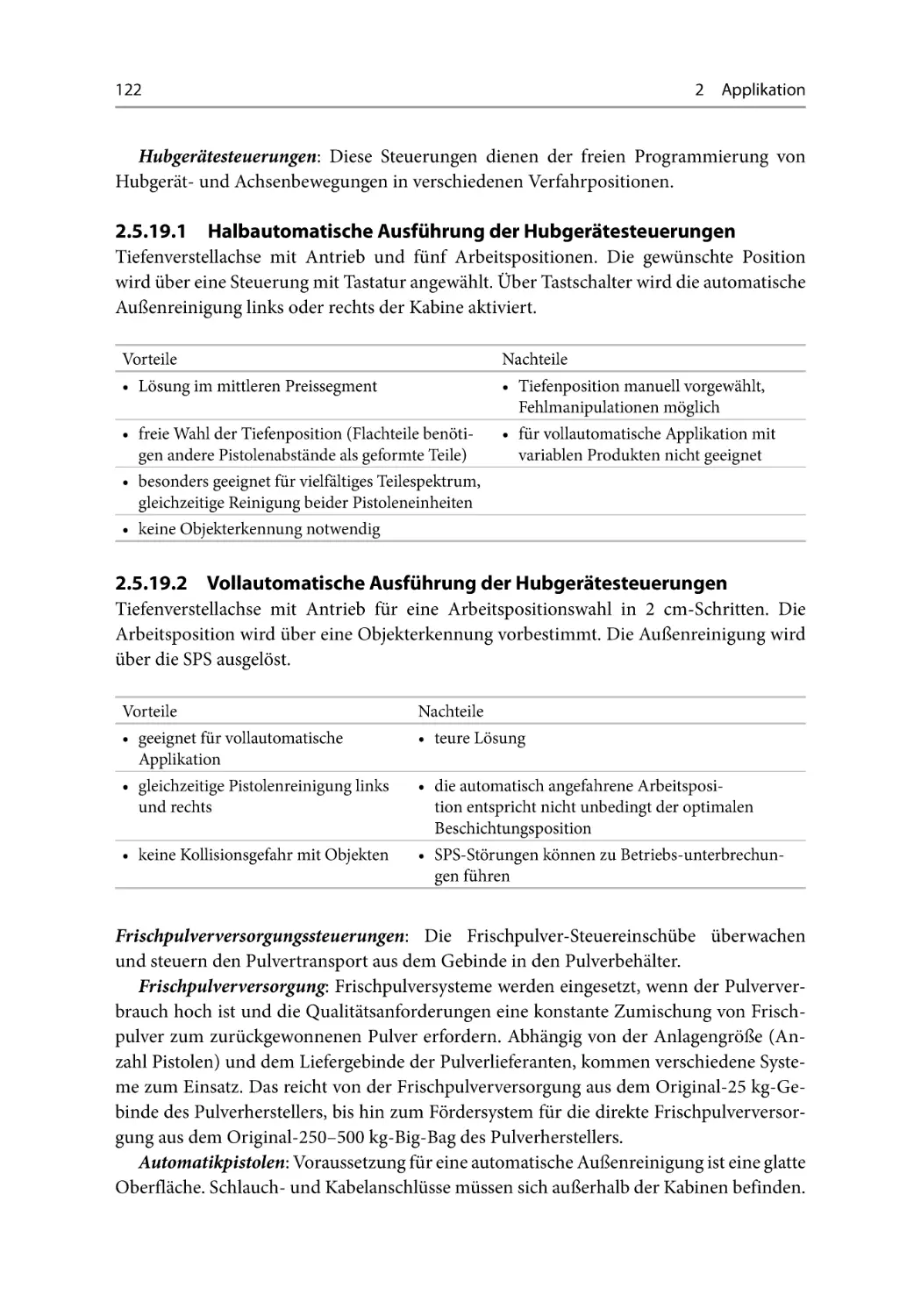 2.5.19.1 Halbautomatische Ausführung der Hubgerätesteuerungen
2.5.19.2 Vollautomatische Ausführung der Hubgerätesteuerungen