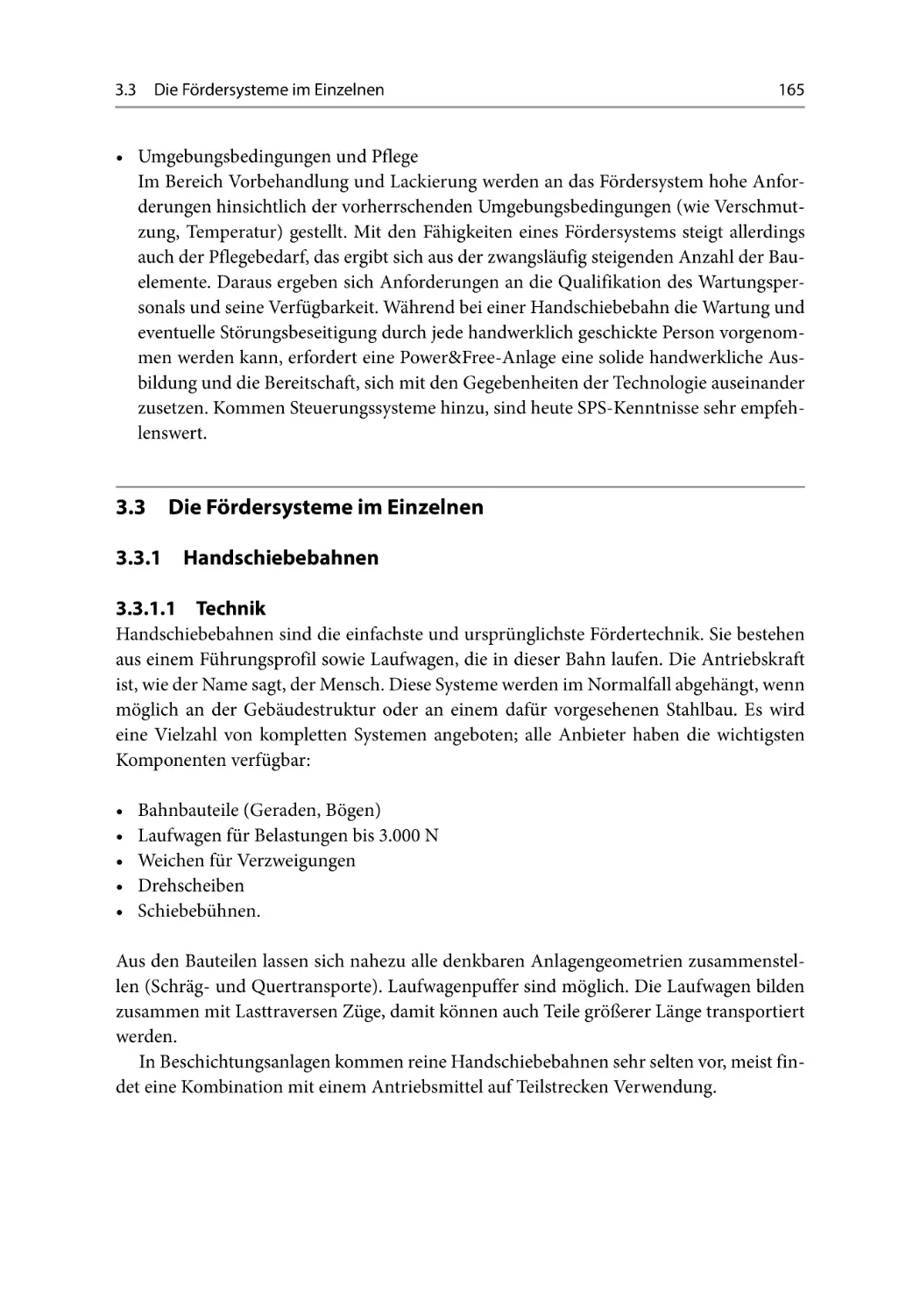 3.3 Die Fördersysteme im Einzelnen
3.3.1 Handschiebebahnen
3.3.1.1 Technik