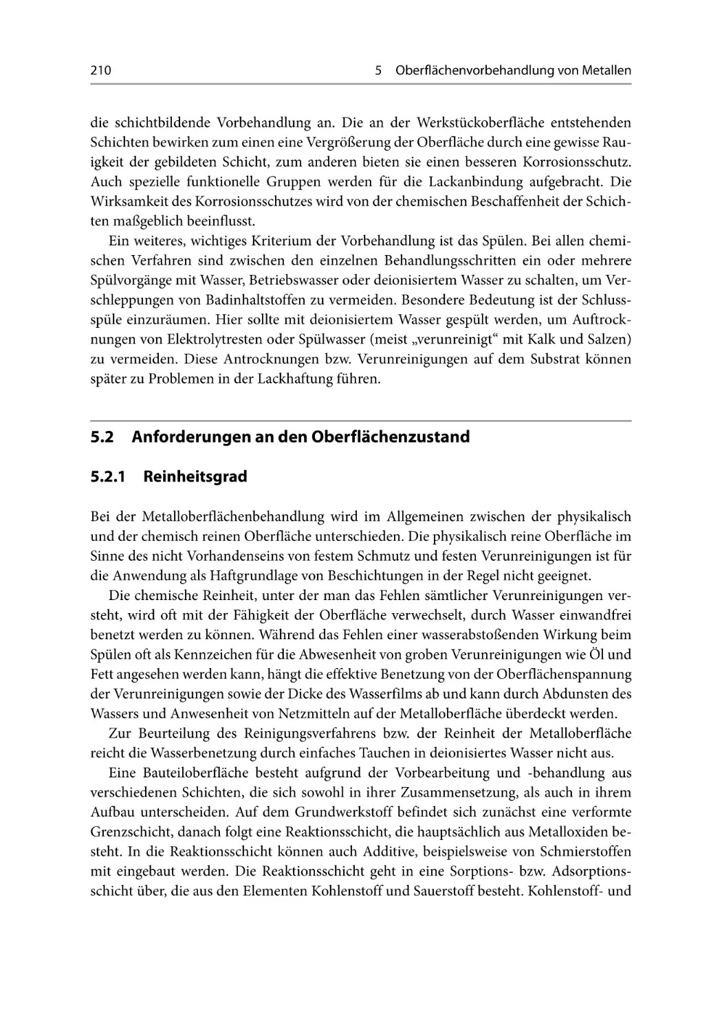 5.2 Anforderungen an den Oberflächenzustand
5.2.1 Reinheitsgrad