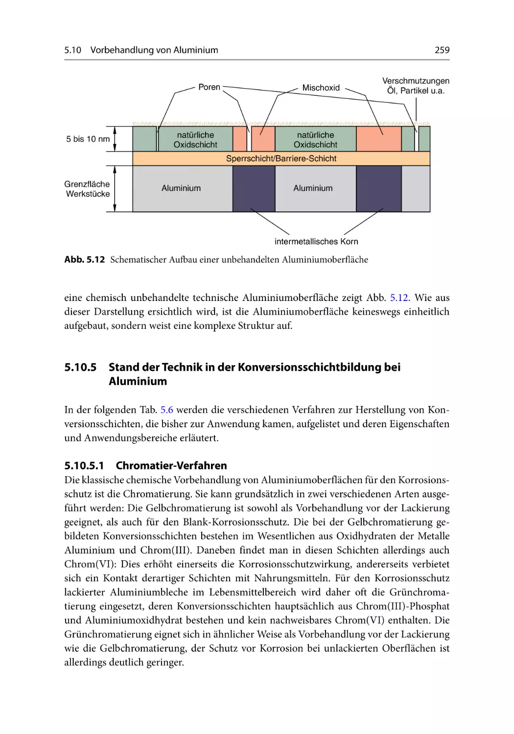 5.10.5 Stand der Technik in der Konversionsschichtbildung bei Aluminium
5.10.5.1 Chromatier-Verfahren