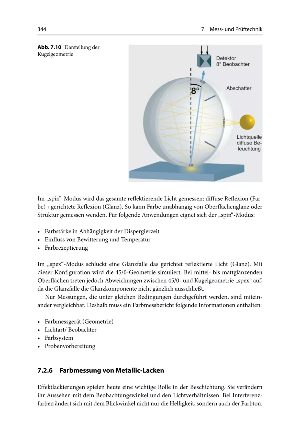 7.2.6 Farbmessung von Metallic-Lacken