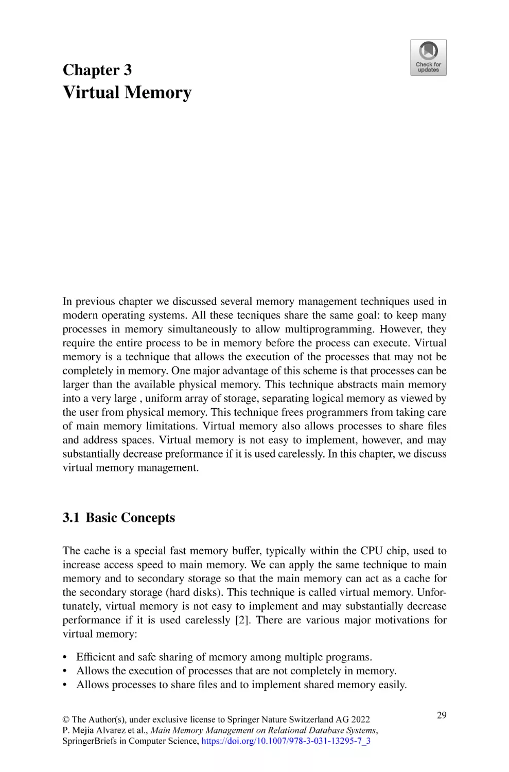 Chapter 3 Virtual Memory
3.1 Basic Concepts