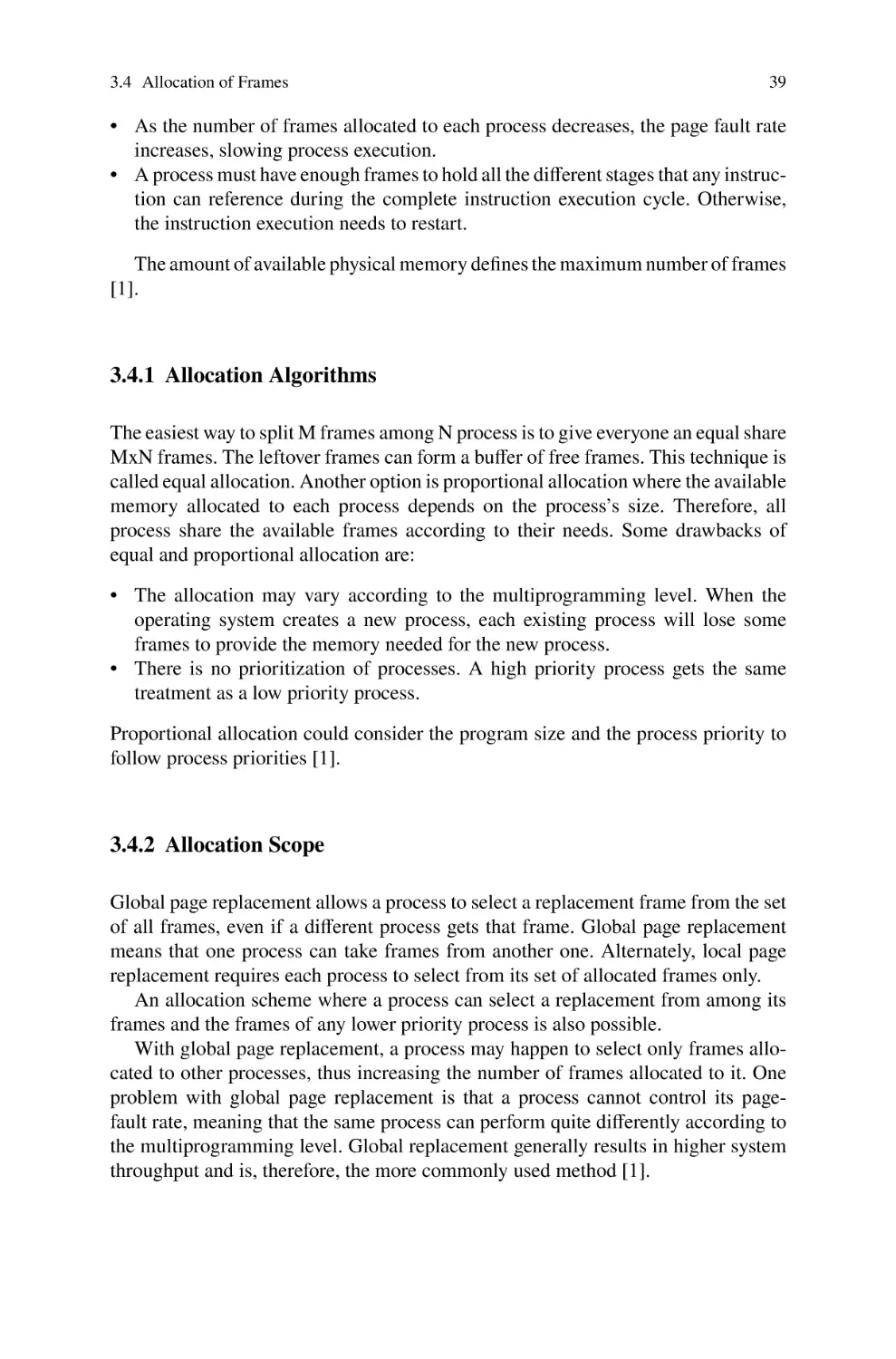 3.4.1 Allocation Algorithms
3.4.2 Allocation Scope