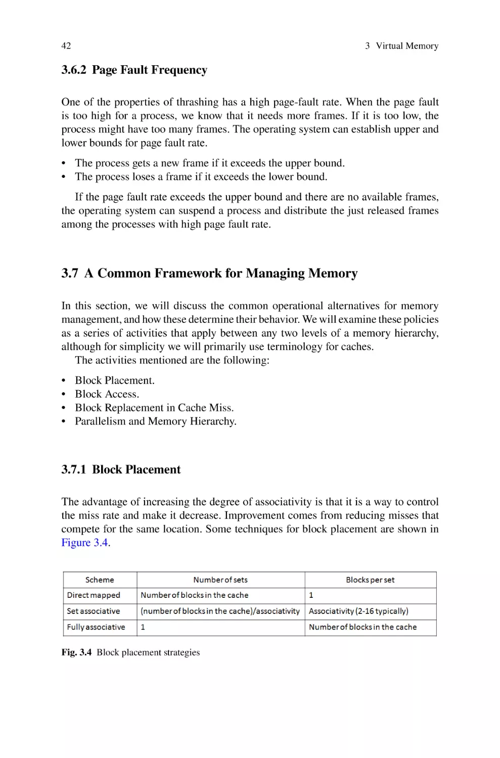 3.6.2 Page Fault Frequency
3.7 A Common Framework for Managing Memory
3.7.1 Block Placement
