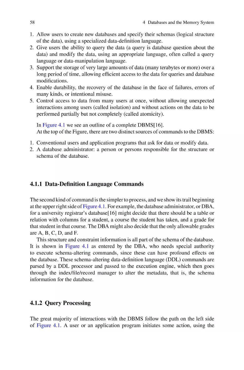 4.1.1 Data-Definition Language Commands
4.1.2 Query Processing