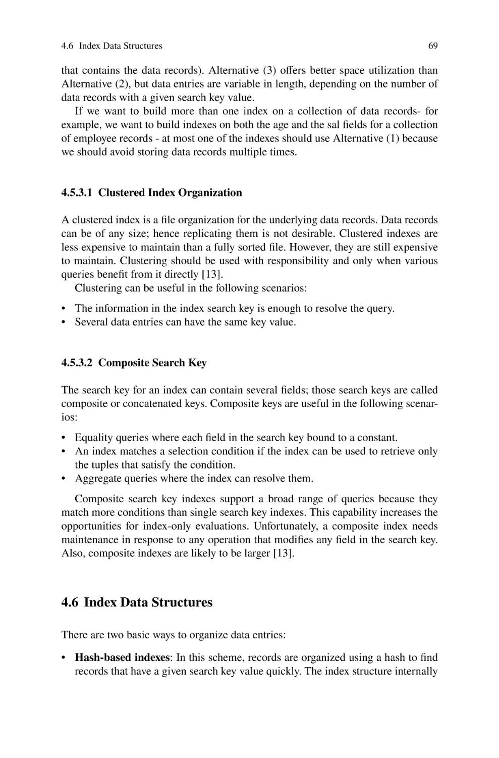 4.6 Index Data Structures