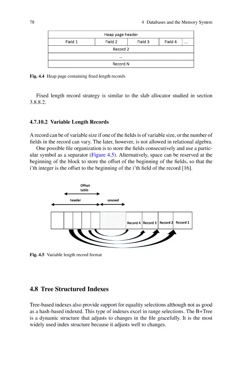 4.8 Tree Structured Indexes