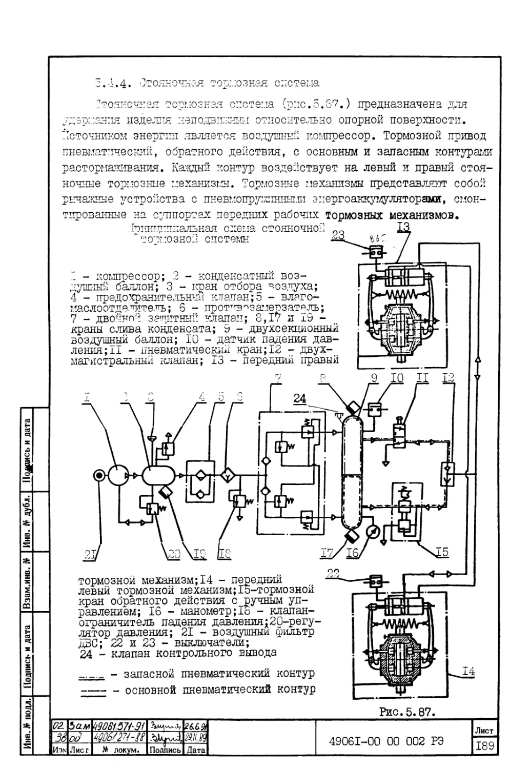 5.4.4. Стояночная тормозная система