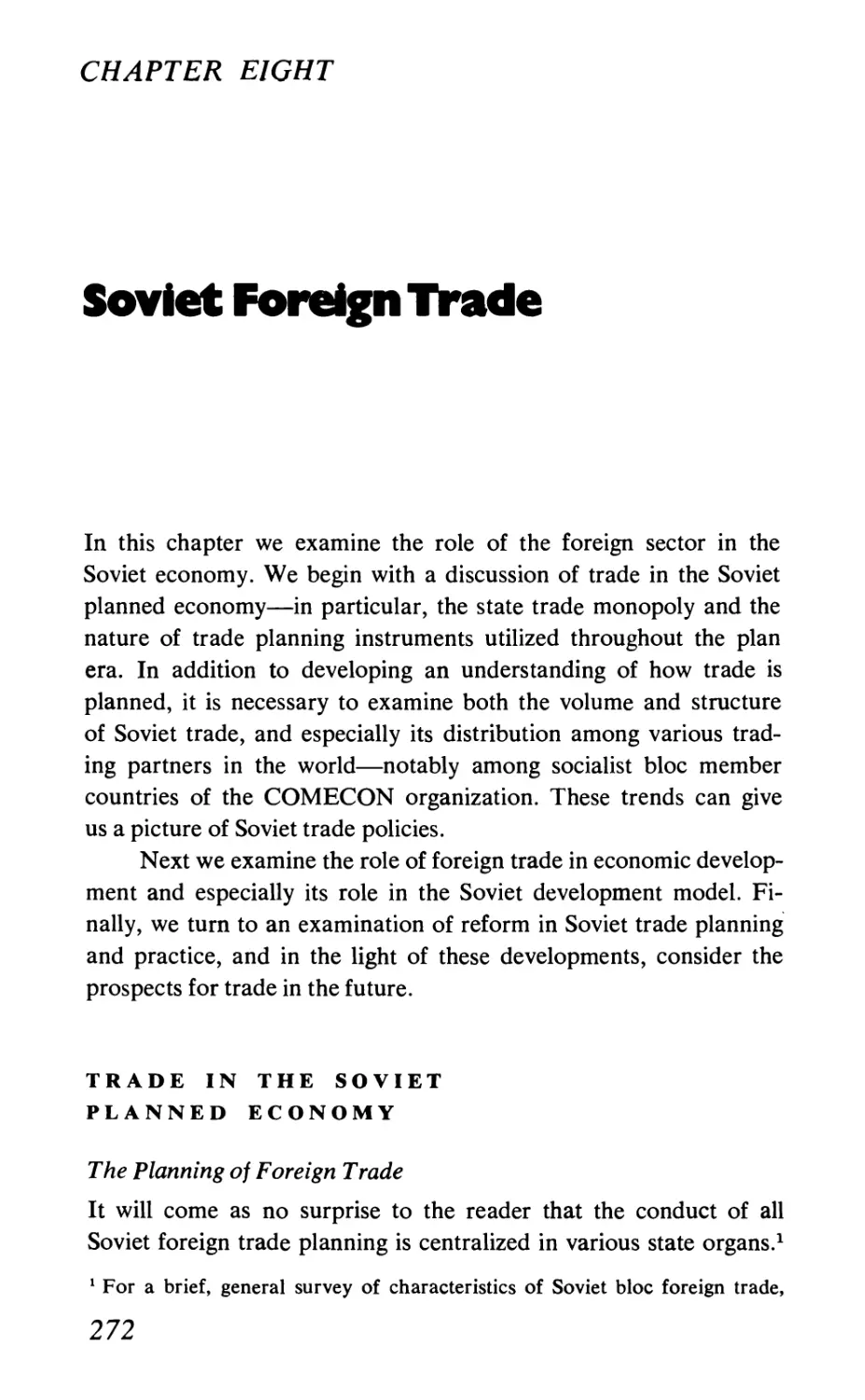 Chapter Eight soviet foreign trade