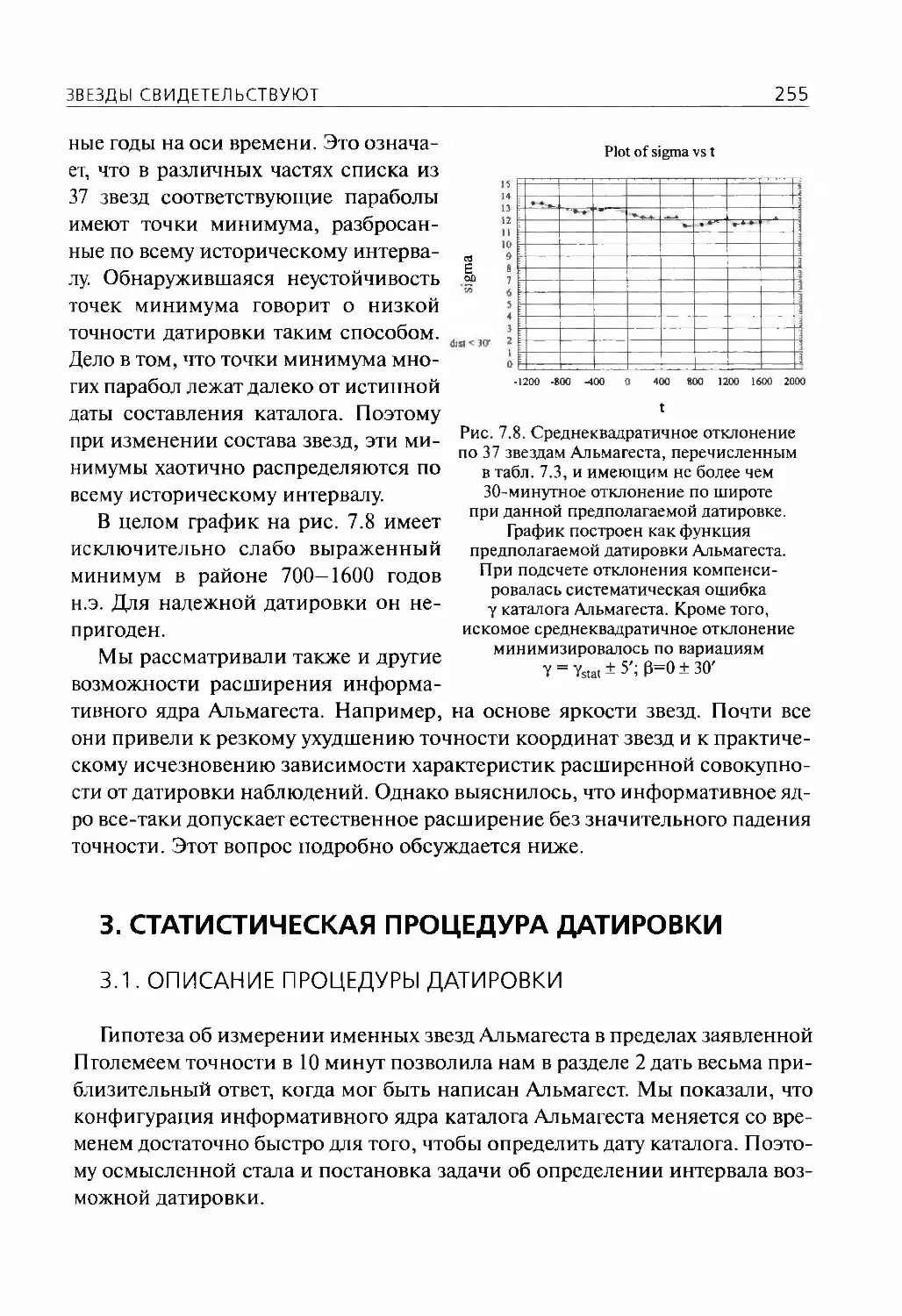 3.Статистическая процедура датировки