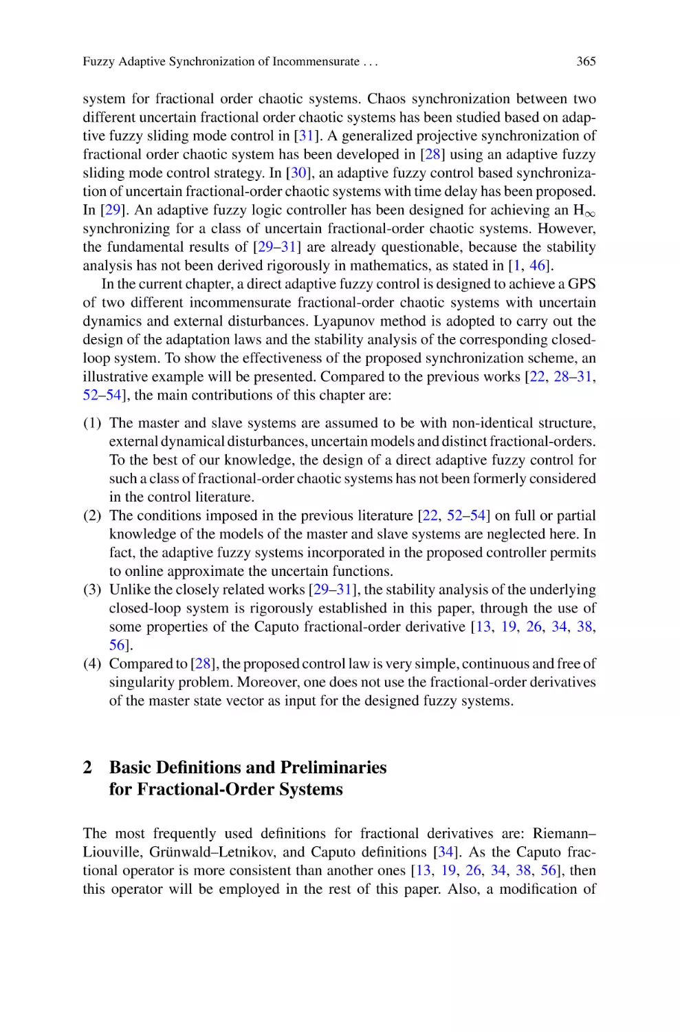 2 Basic Definitions and Preliminaries  for Fractional-Order Systems