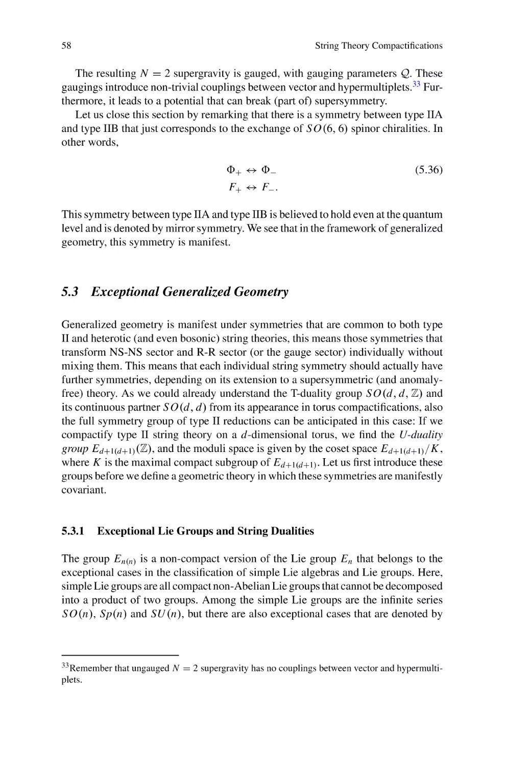 5.3 Exceptional Generalized Geometry