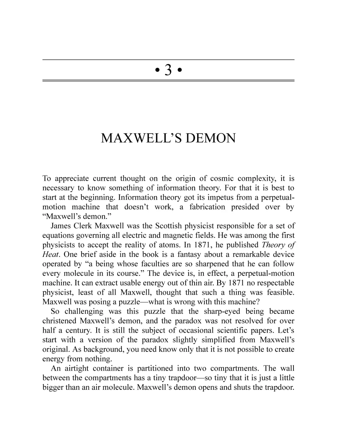 3 · Maxwell’s Demon