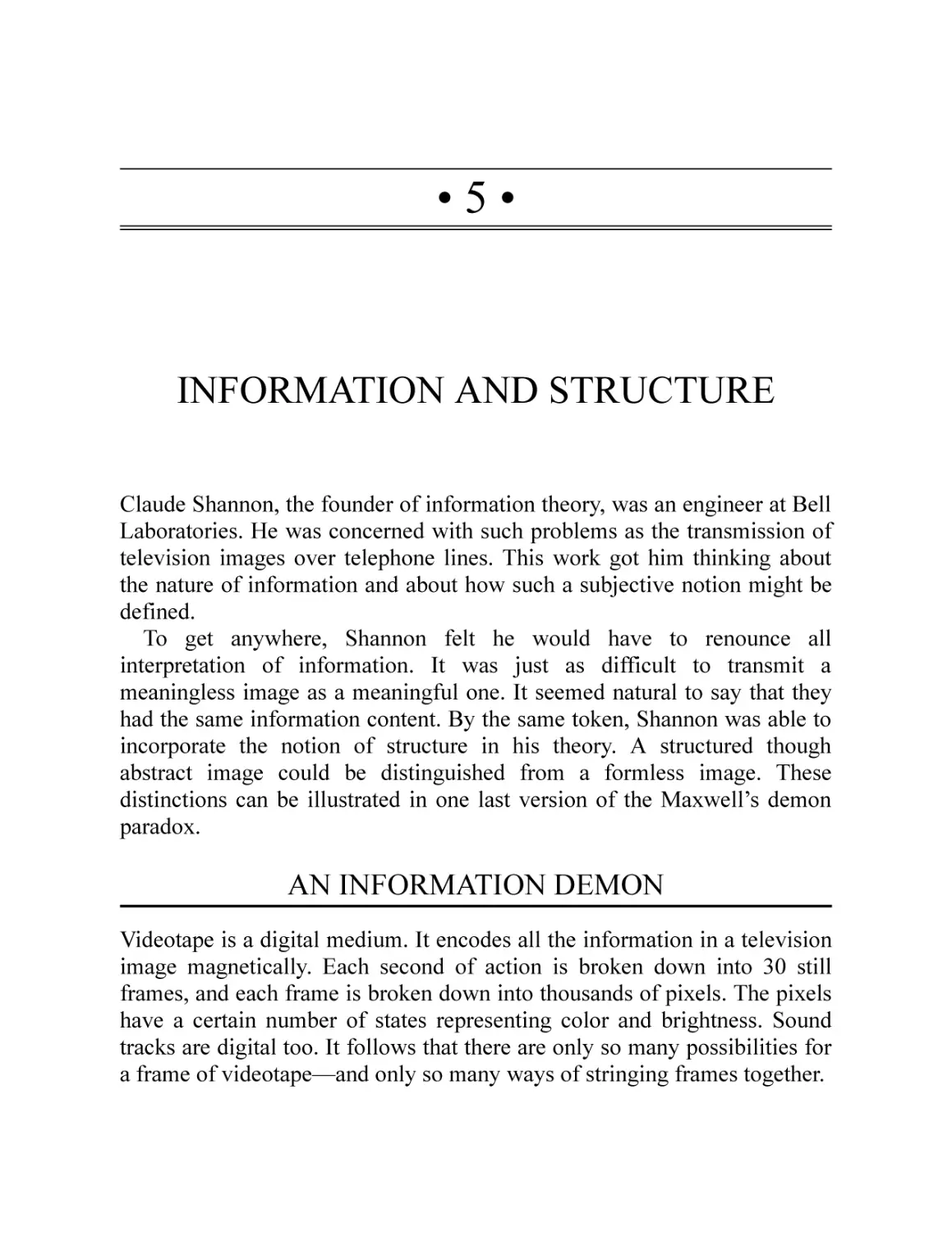 5 · Information and Structure