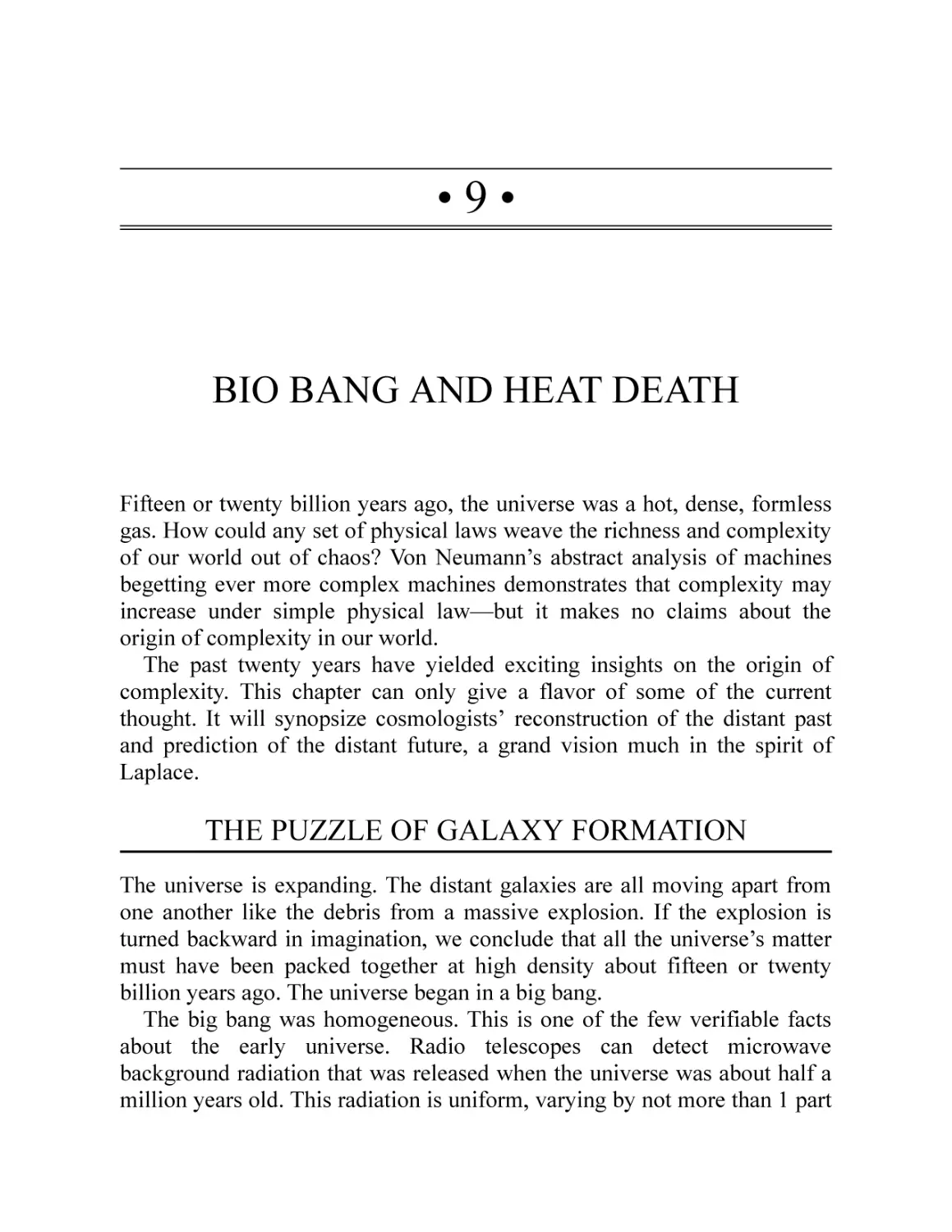 9 · Big Bang and Heat Death