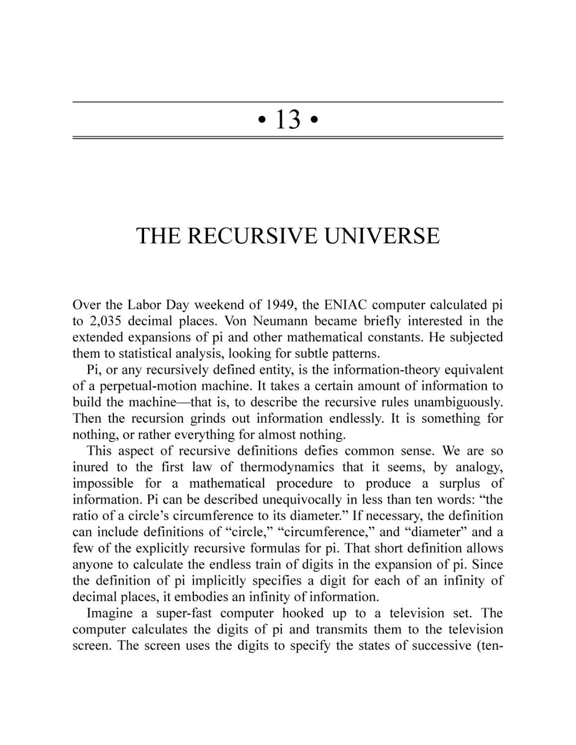 13 · The Recursive Universe