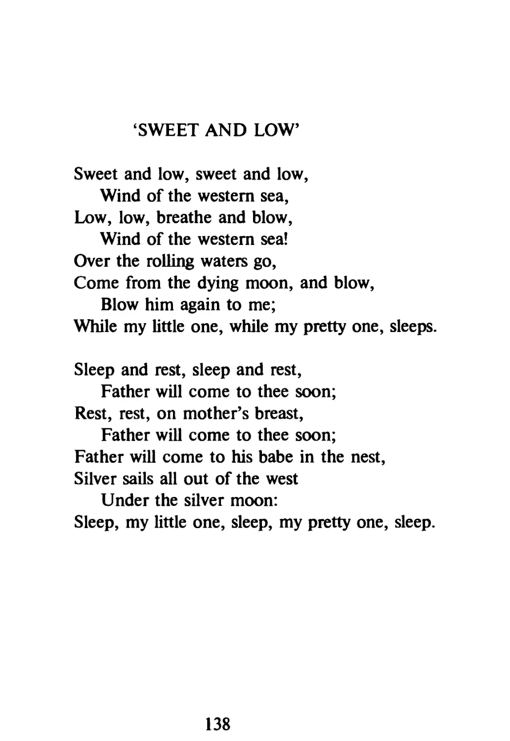 'Sweet and low'