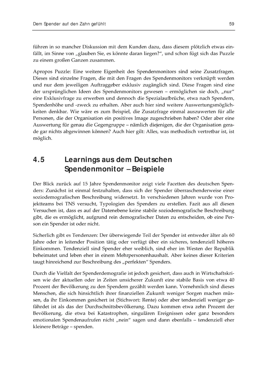 4.5 Learnings aus dem Deutschen Spendenmonitor – Beispiele