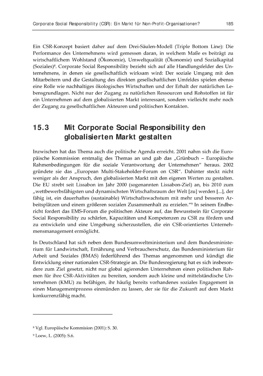 15.3 Mit Corporate Social Responsibility den globalisierten Markt gestalten