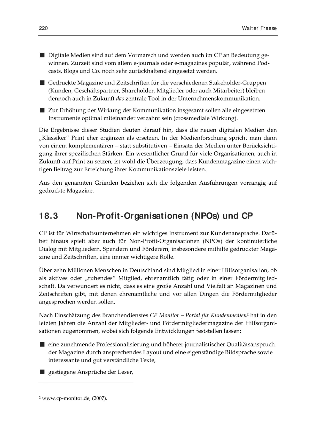 18.3 Non-Profit-Organisationen (NPOs) und CP