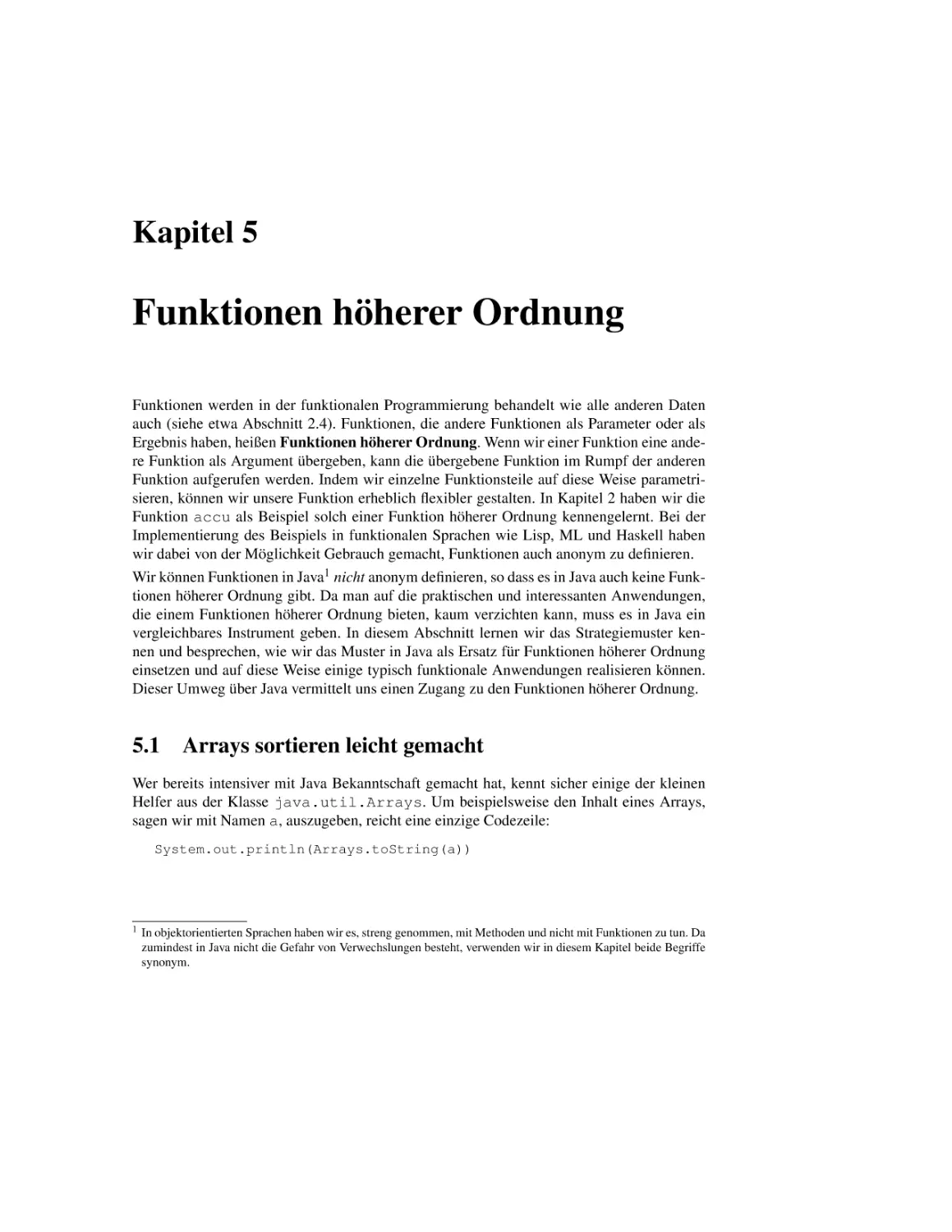 5 Funktionen höherer Ordnung
5.1 Arrays sortieren leicht gemacht