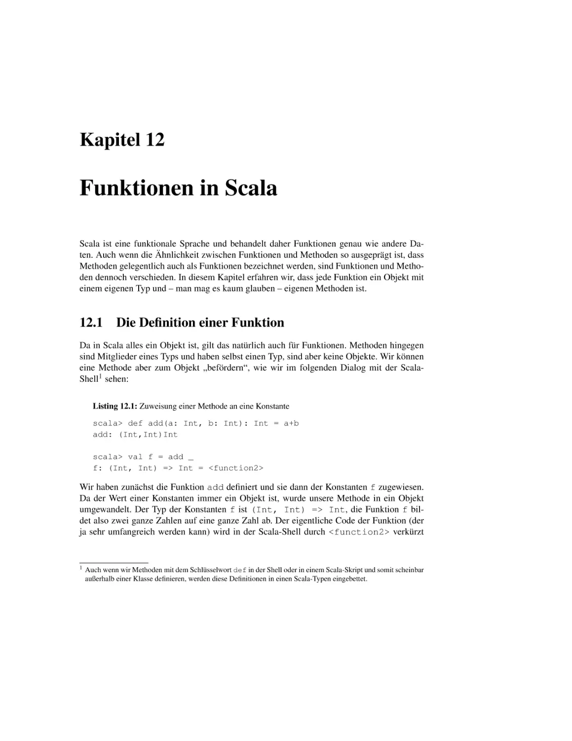 12 Funktionen in Scala
12.1 Die Definition einer Funktion