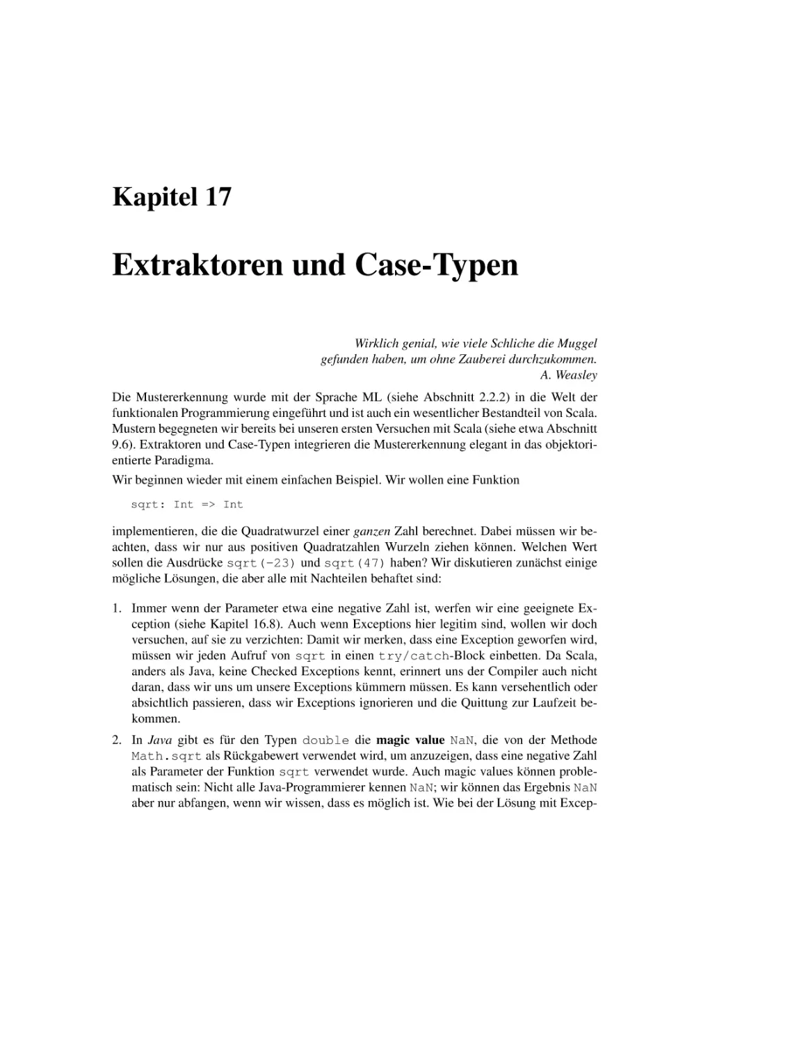 17 Extraktoren und Case-Typen