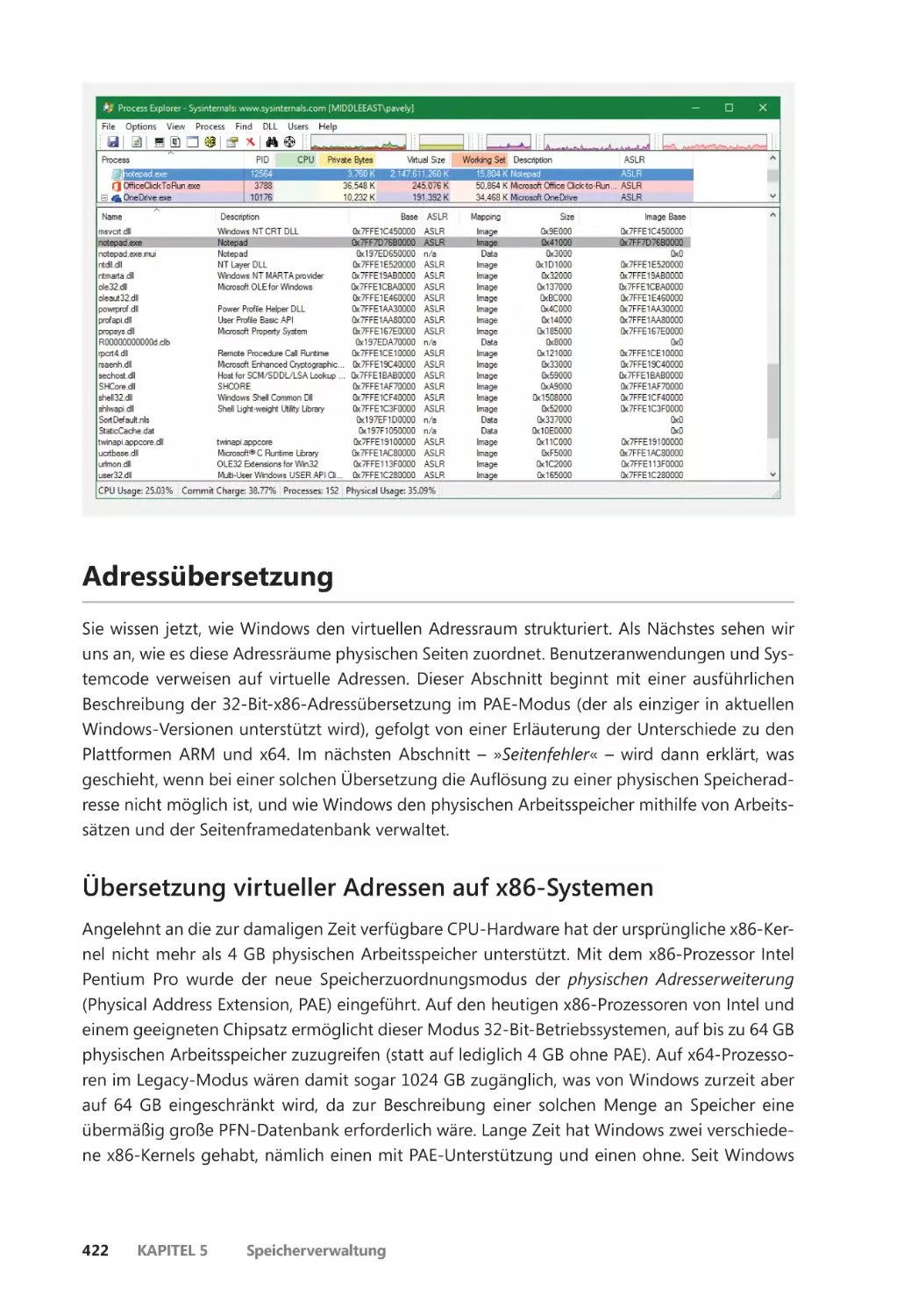 Adressübersetzung
Übersetzung virtueller Adressen auf x86-Systemen