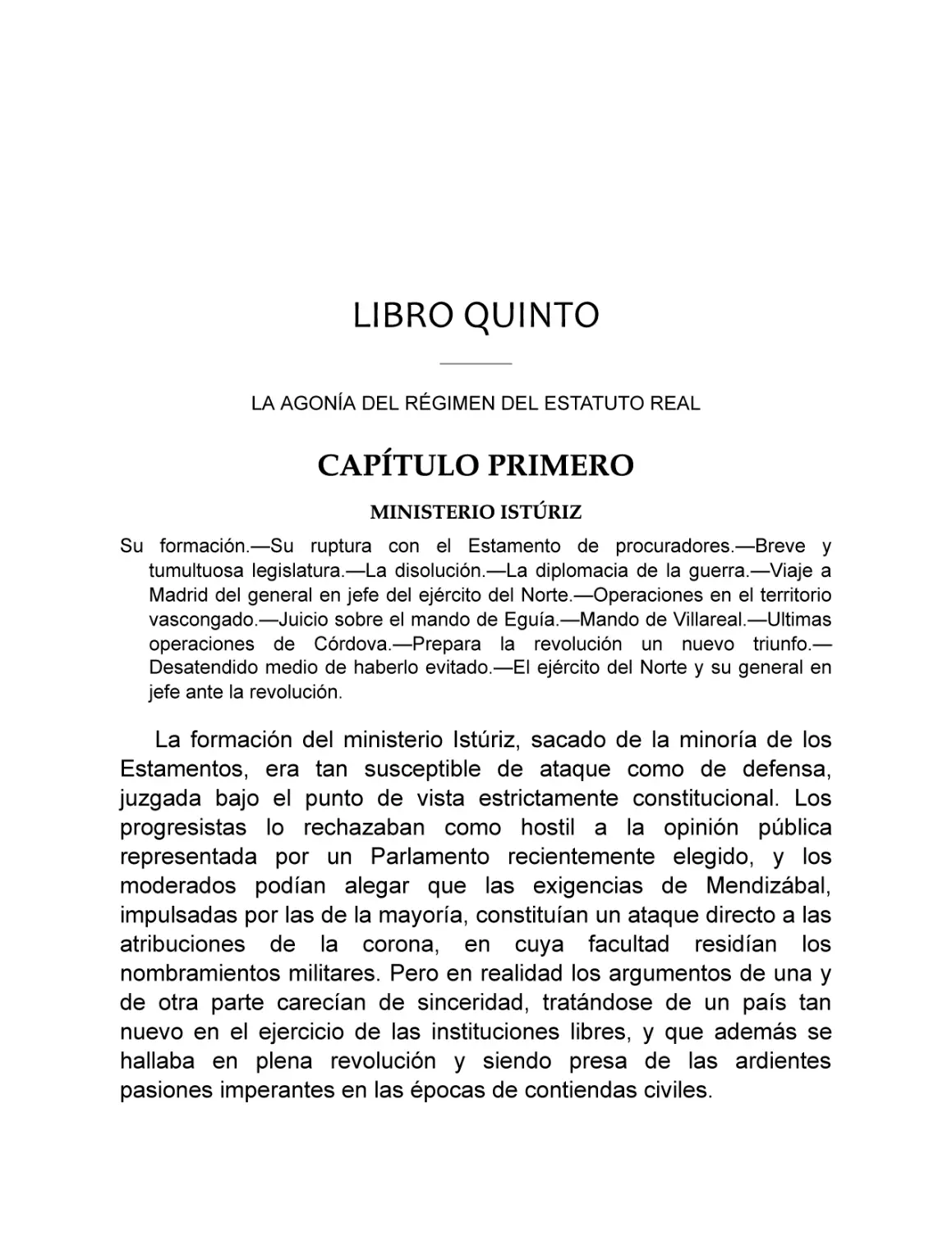 LIBRO QUINTO
Capítulo I