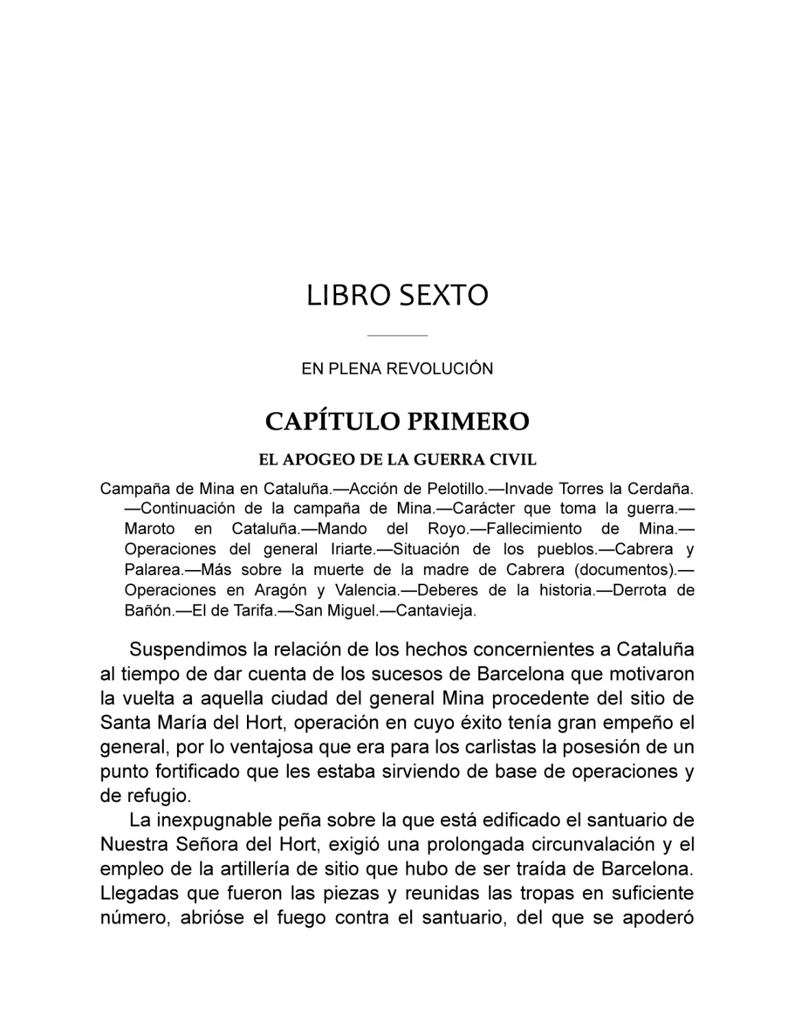 LIBRO SEXTO
Capítulo I