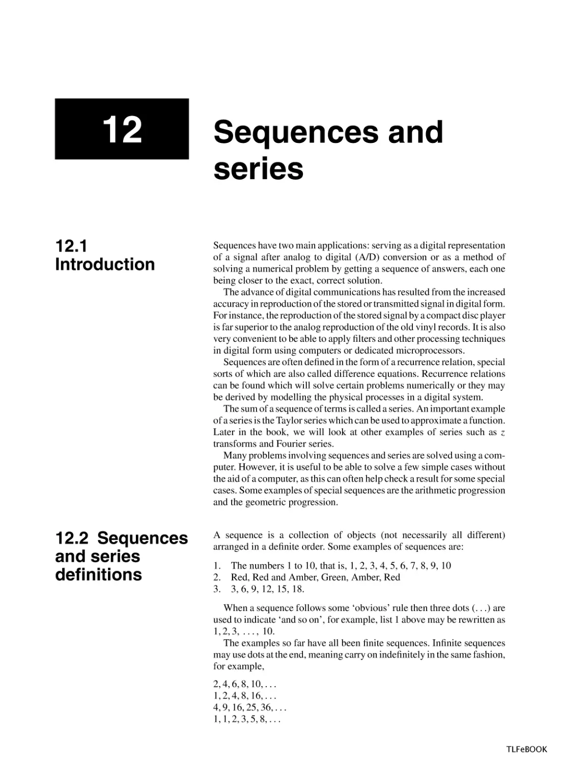 Sequences and Series