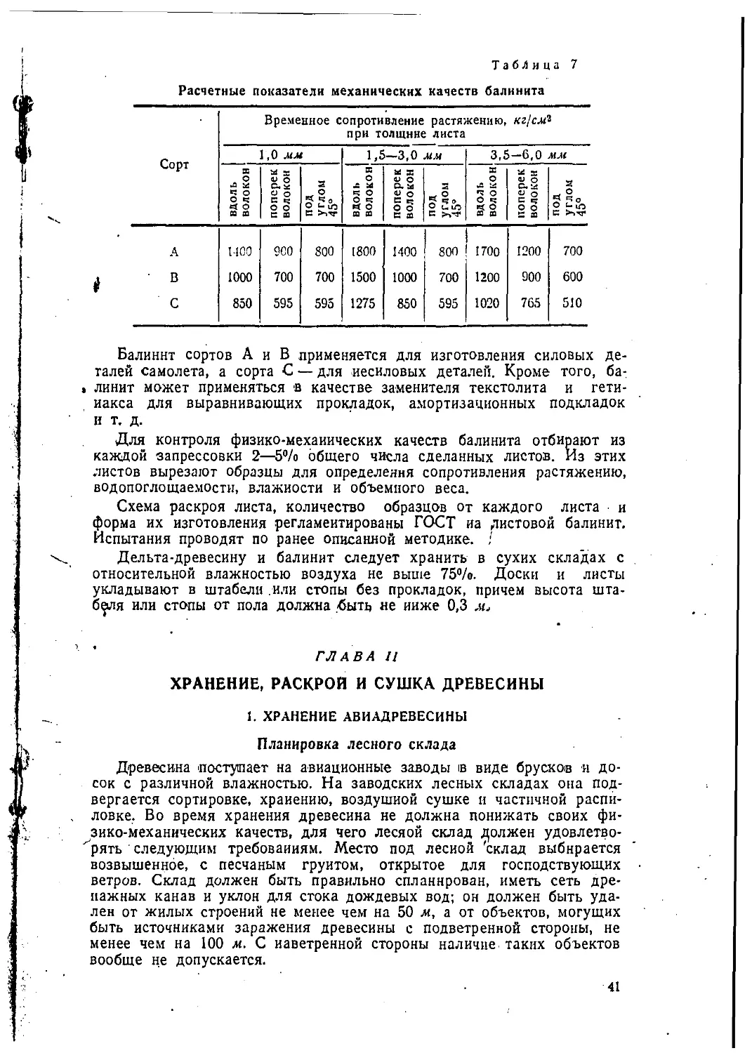 Глава II. Хранение, раскрой и сушка древесины