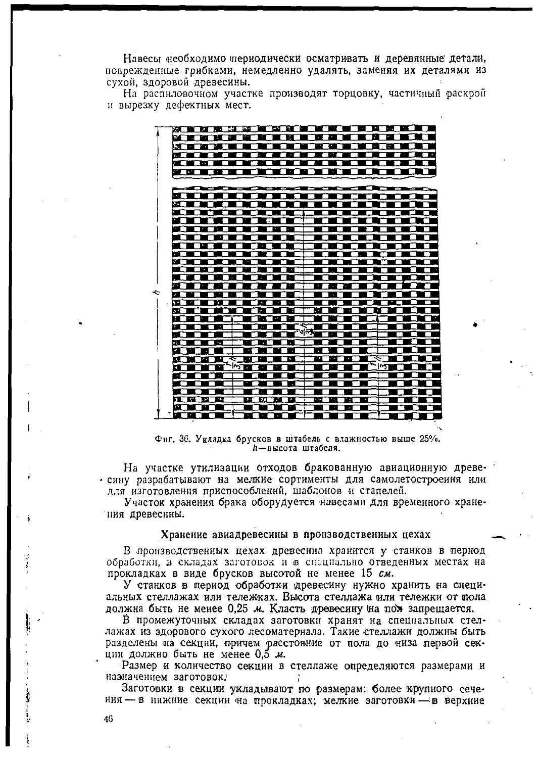 Хранение авиадревесииы в производственных цехах