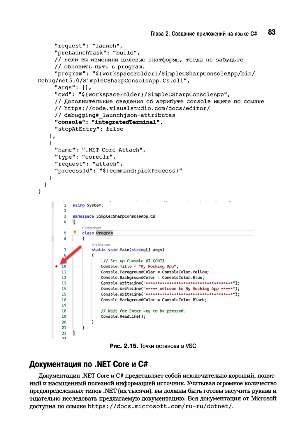 Документация по .NET Core и C#