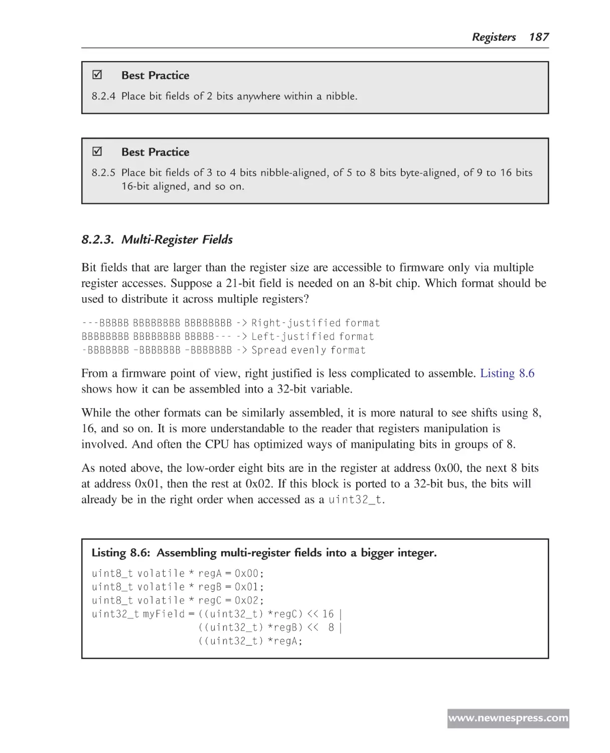 Multi-Register Fields