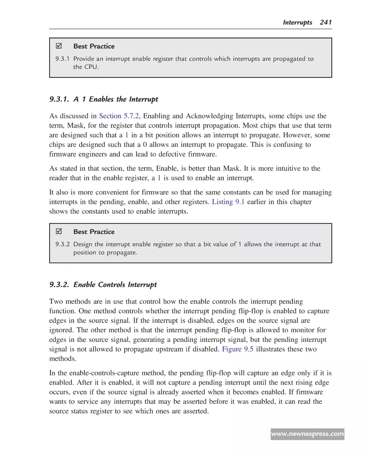 A 1 Enables the Interrupt
Enable Controls Interrupt