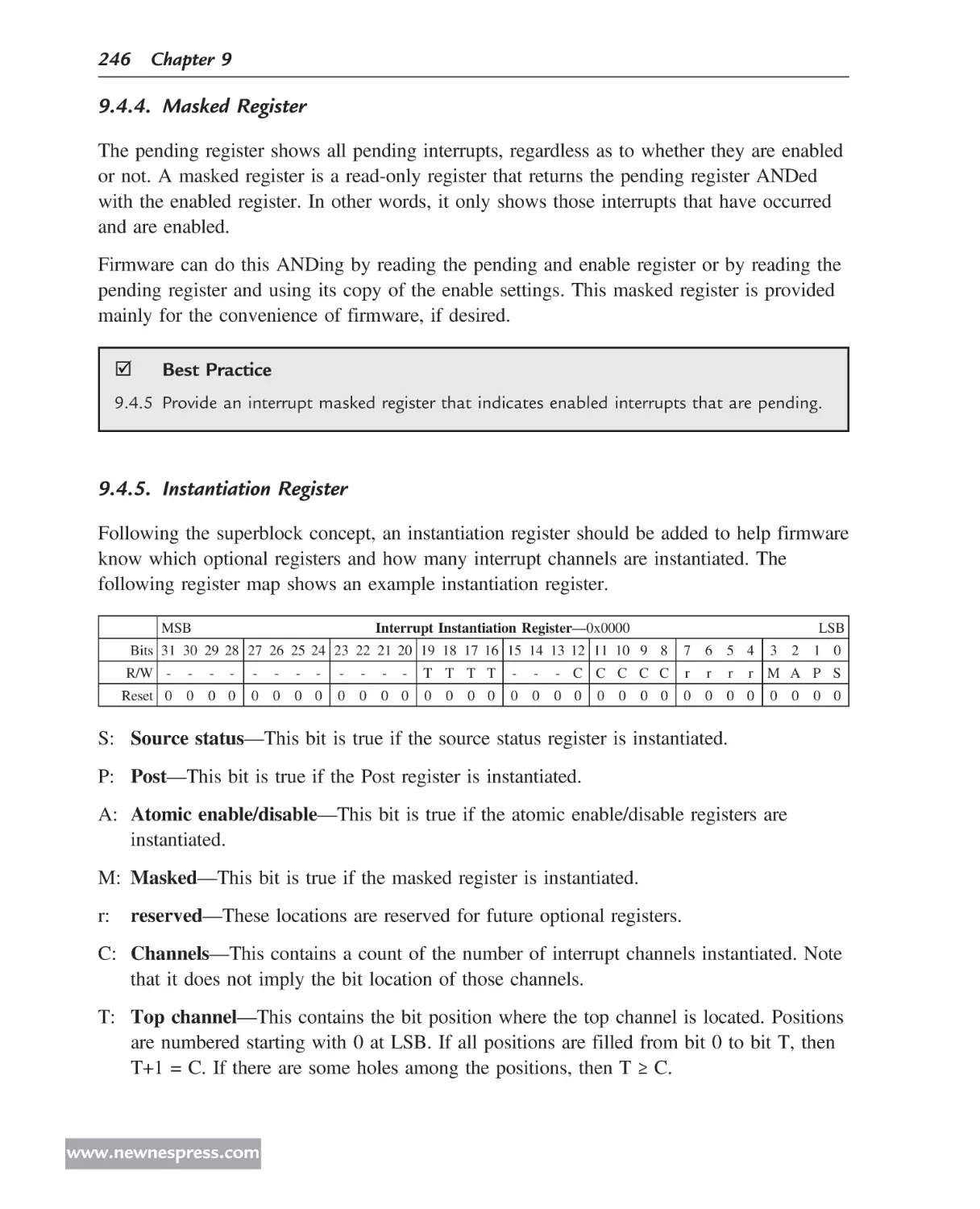 Masked Register
Instantiation Register