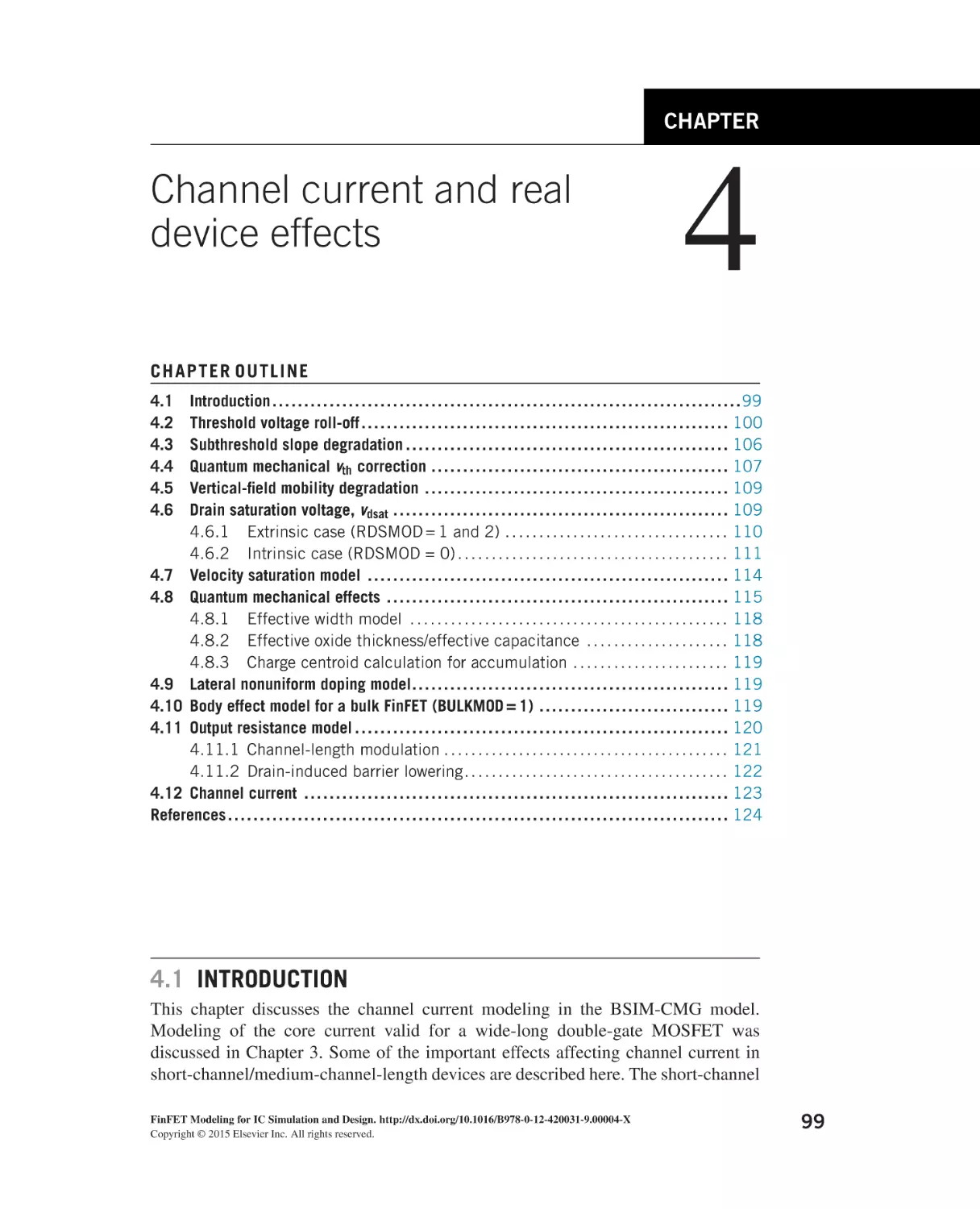 Channel current and real device effects