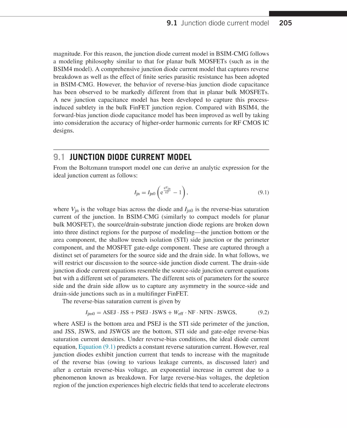 9.1 Junction diode current model