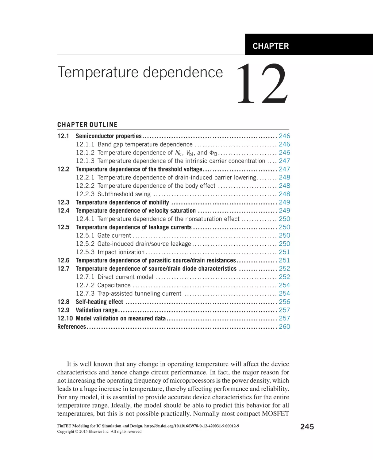 Temperature dependence