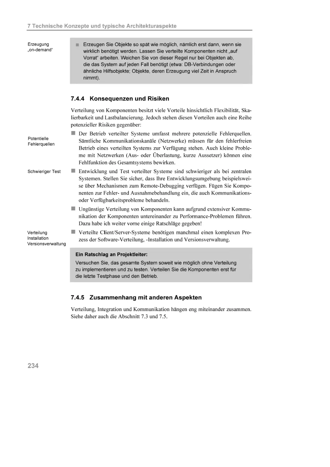 7.4.4 Konsequenzen und Risiken
7.4.5 Zusammenhang mit anderen Aspekten