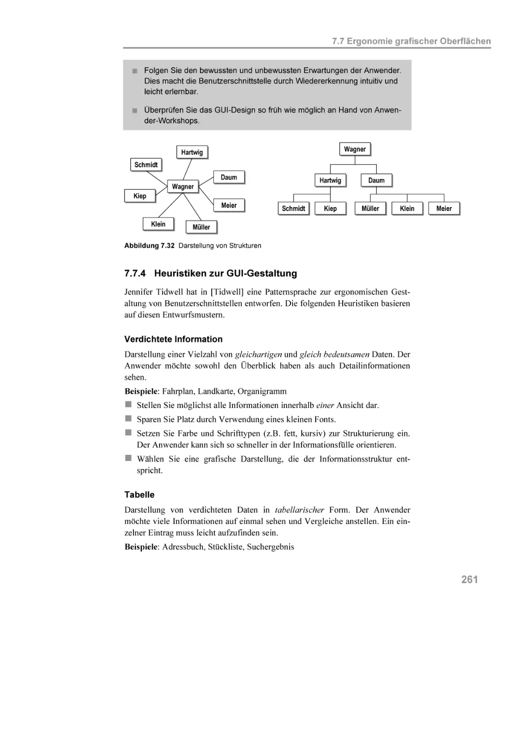 7.7.4 Heuristiken zur GUI-Gestaltung