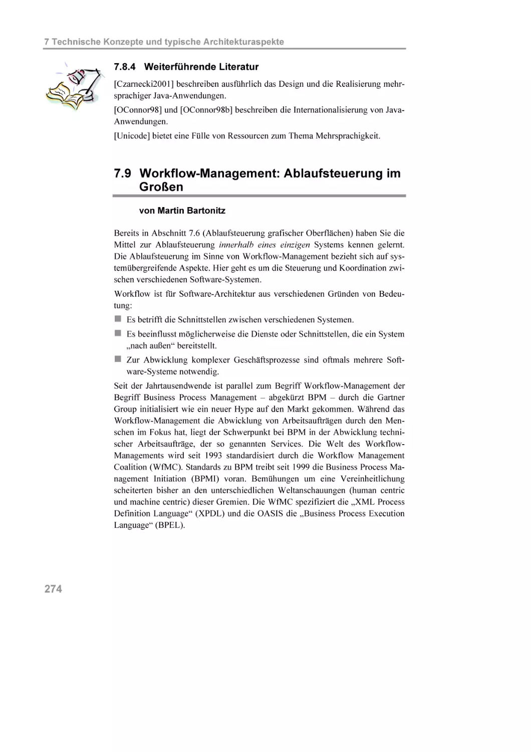 7.8.4 Weiterführende Literatur
7.9 Workflow-Management