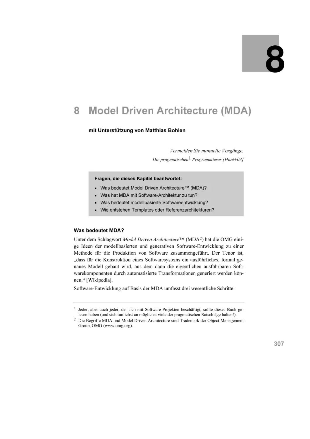 8 Model Driven Architecture (MDA)