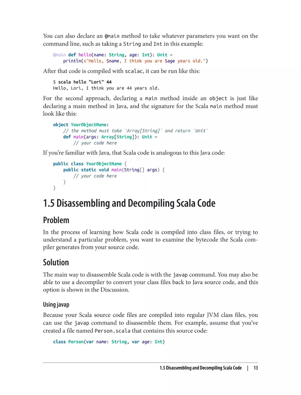 1.5 Disassembling and Decompiling Scala Code
Problem
Solution