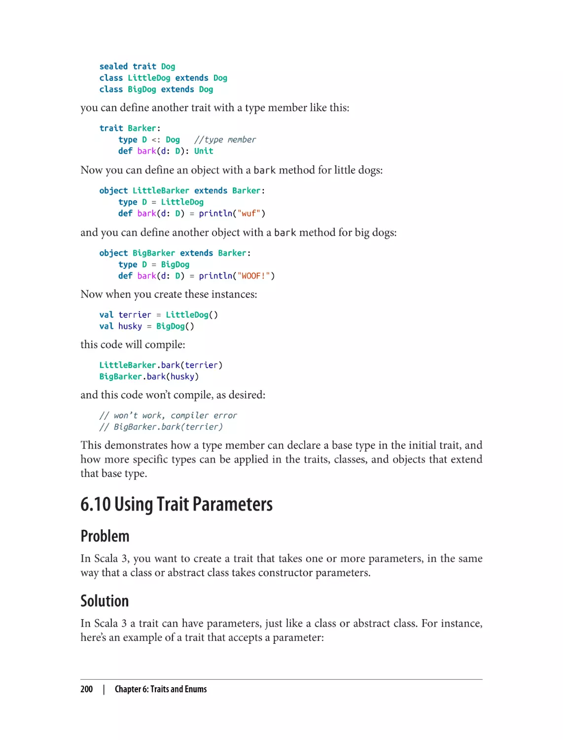 6.10 Using Trait Parameters
Problem
Solution