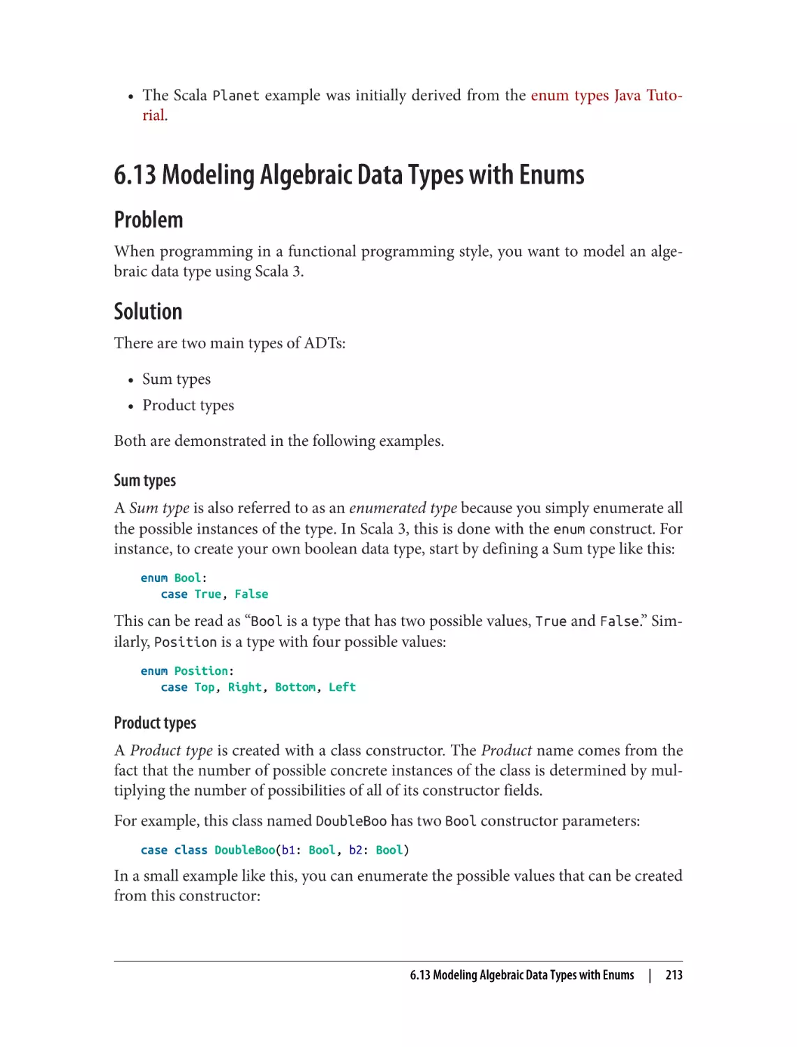 6.13 Modeling Algebraic Data Types with Enums
Problem
Solution